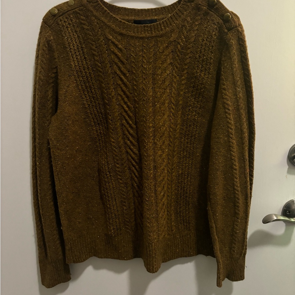 JCREW Olive Green Crew Neck in Large